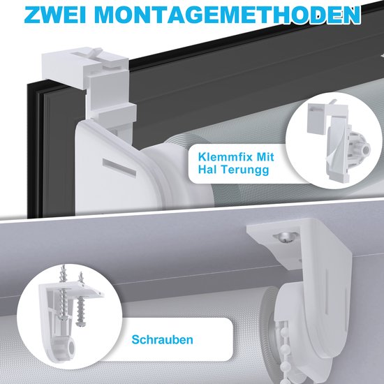 Bestlivings stuks klemstangen (wit) met schroeftechniek uittrekbaar 25-40 cm geen boren of lijmen vele kleuren en maten 25-40 cm (2er-pak