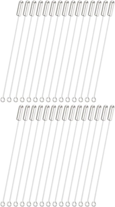 Foto: Chpn veiligheidsspelden veiligheidsspeld met beschermkap zwart 54 cm luierspeld veilige speld 4 stuks beveiligde speld universeel