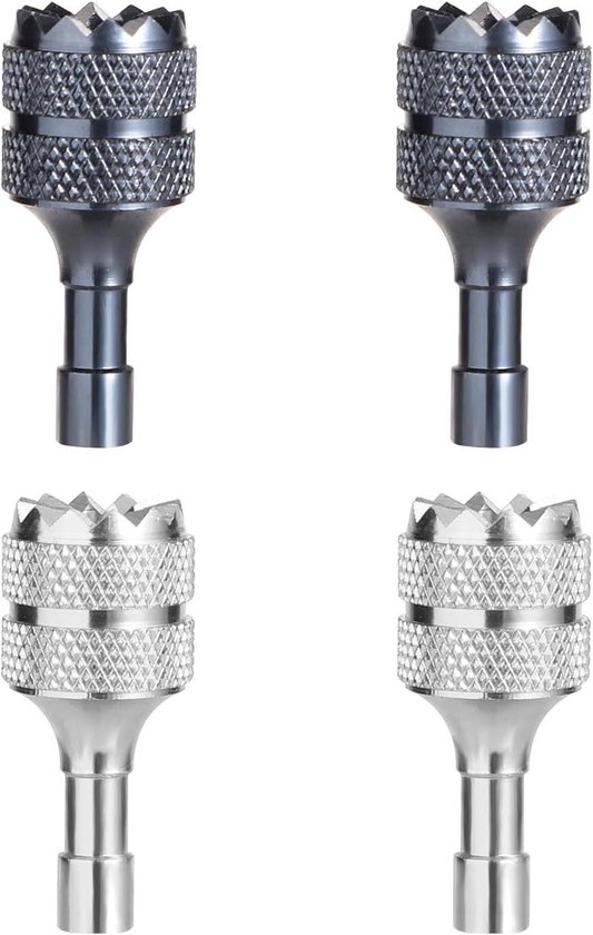 Allecto Plus - Drone Controller Sticks 4 stuks voor Drone RC Smart Controller - Blauw Zilver - Vervangende Thumb Switch Stickers