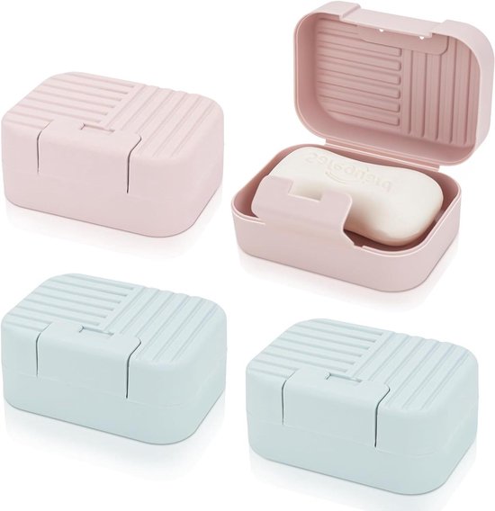 2-pack zeepbakje met afvoer, zeephouder, zeepbesparing
