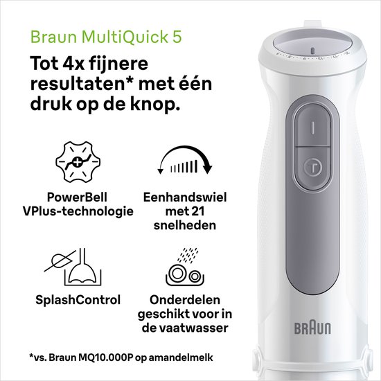 Braun MultiQuick 5 MQ50.201M - Staafmixer - Wit van Braun — afbeelding 4