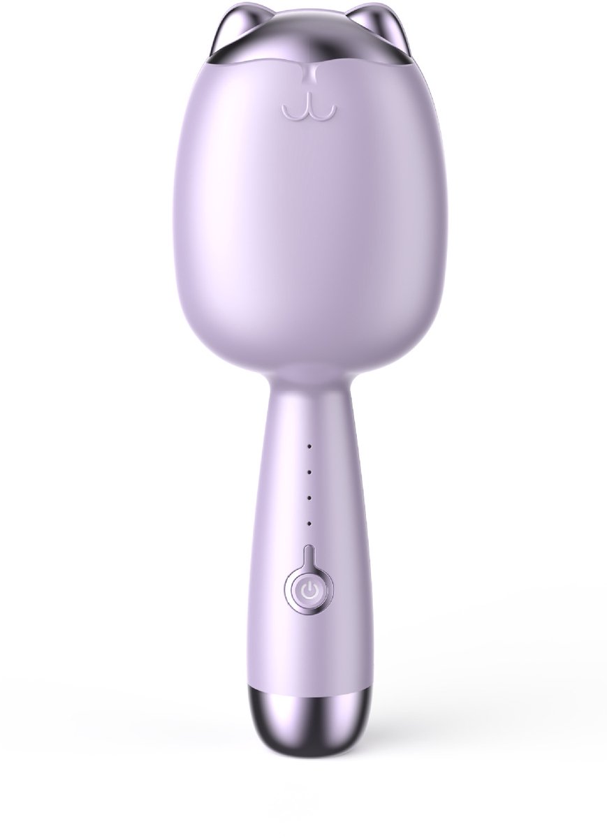 Crimper-haartool, strandgolven-krultang, ionische haargolf met 1,26 inch dubbele cilinder voor vrouwen, eenvoudig te gebruiken, vier snelheidsaanpassing en automatische uitschakeling, paars
