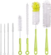 Allecto Plus - Set de 8 brosses multifonctions pour Biberons - Brosses de nettoyage pour biberons - Nettoyage sans rayures - Brosse à Pailles incluse