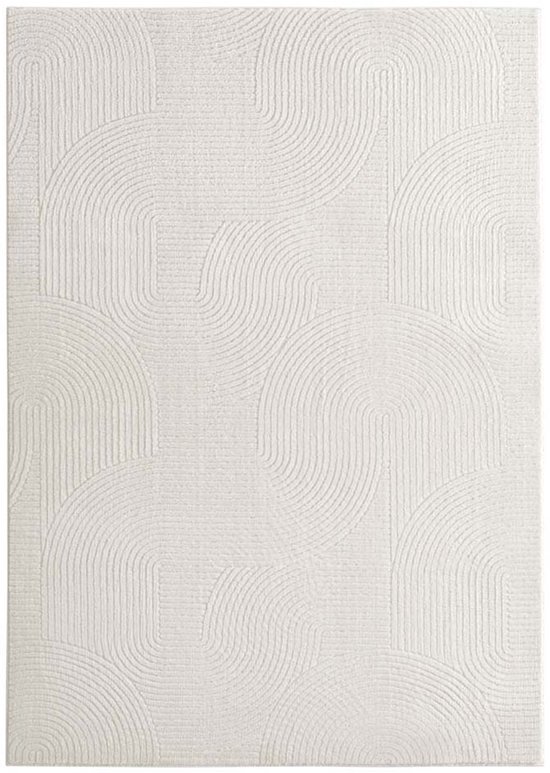 Tapis moelleux - Fuzz Waves crème 160x230 cm
