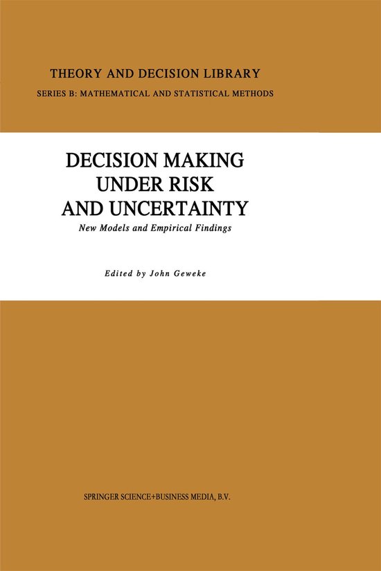 Decision Making under Risk and Uncertainty - cover