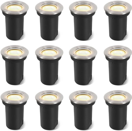 Balise Extérieure Murale LED Encastrable 3W Ronde Coney Noire 4000K Blanc Neutre 88673065