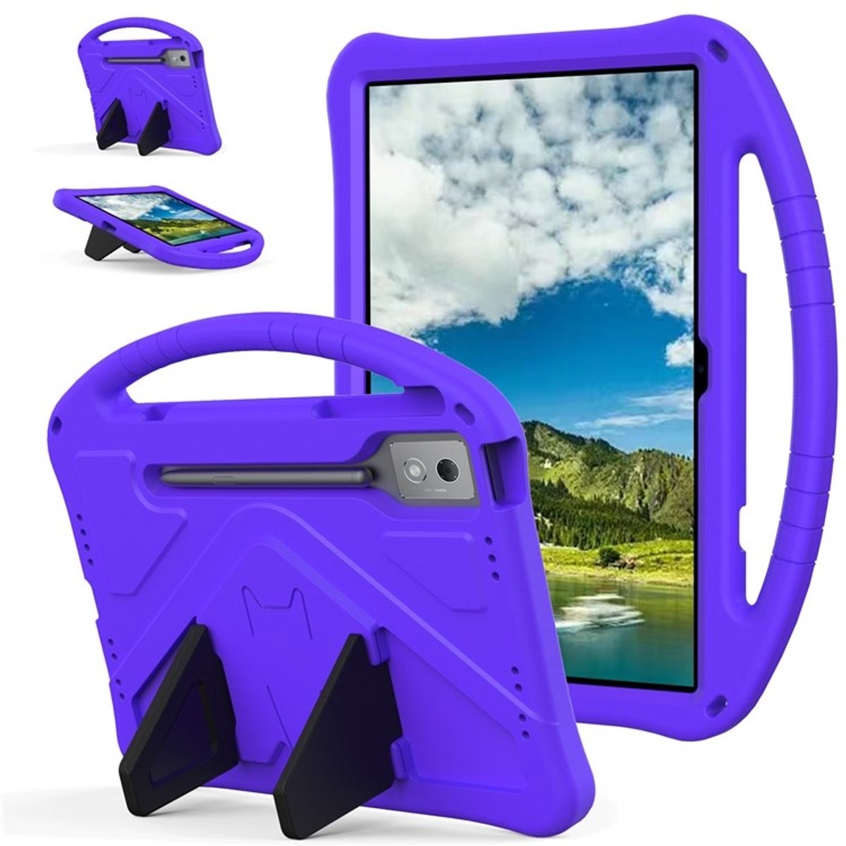 Coverup Tablethoes geschikt voor Lenovo Idea Tab Pro Hoesje - ShockProof Kids Case - Paars