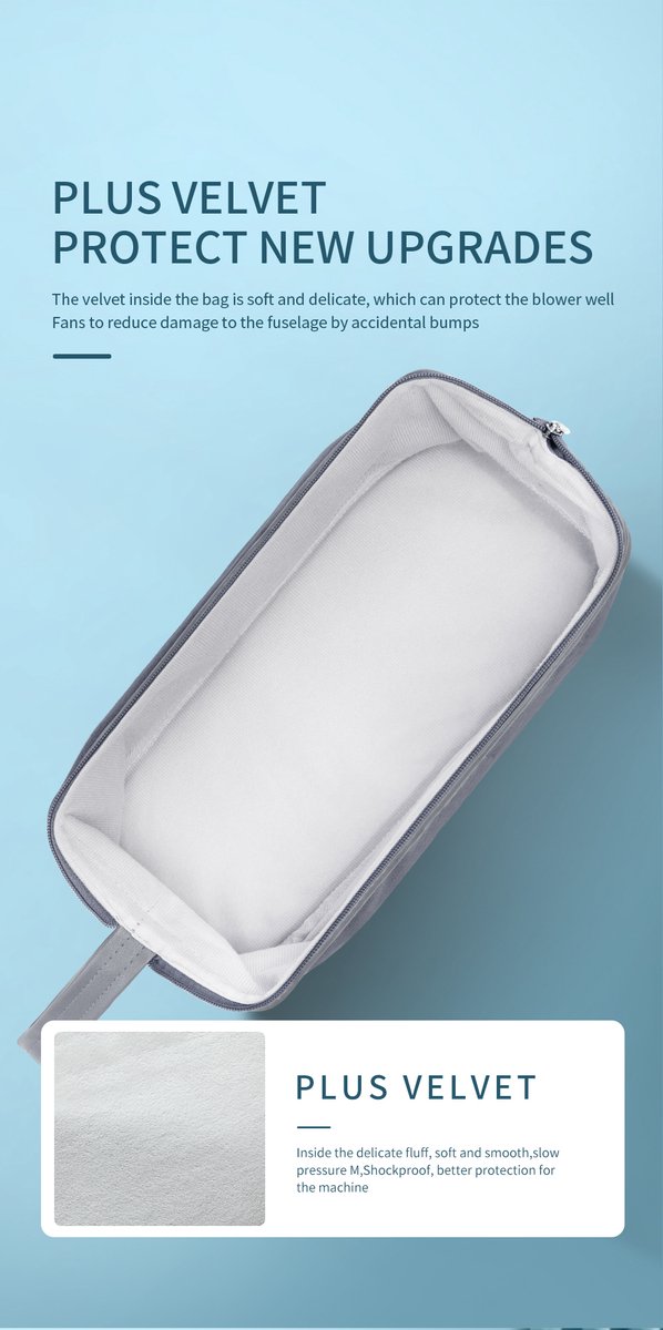 Rainbecom - Opbergtas voor Dyson Airwrap Haarstyler - 39x17x12.5 cm - Reisetui Supersonic - PU Leer & Fluweel - Waterdicht - Krasbestendig - Reistas voor Haarstylingtools – Donkergrijs - Föhn, Haardroger, Föhnborstel, Krultang & Stijltang thumbnail 8