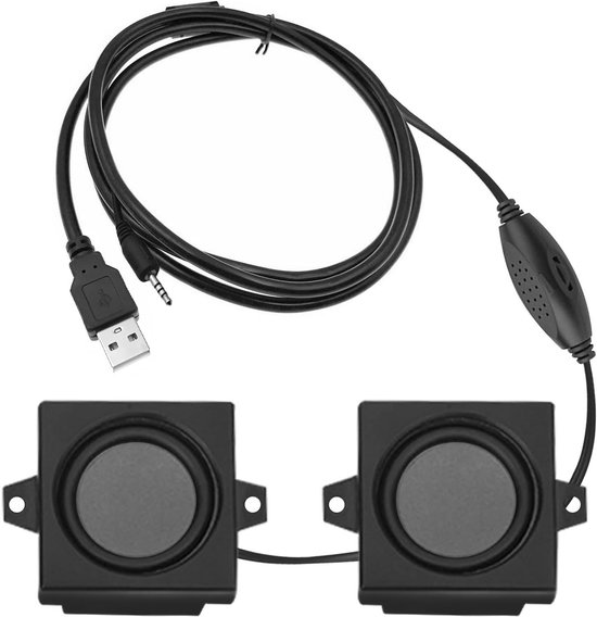 GOEDCH Kleine Pc Luidspreker Kan Worden Geplakt: Mini USB Computer Met Volumeregeling Compacte Stereo Voor Desktop Notebook Laptop Zwart Usb 3 5 Mm 2594436848