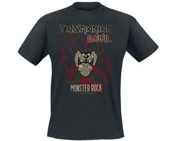 Looney Tunes Tasmanian Devil Monster Rock T-shirt zwart XXL Heren