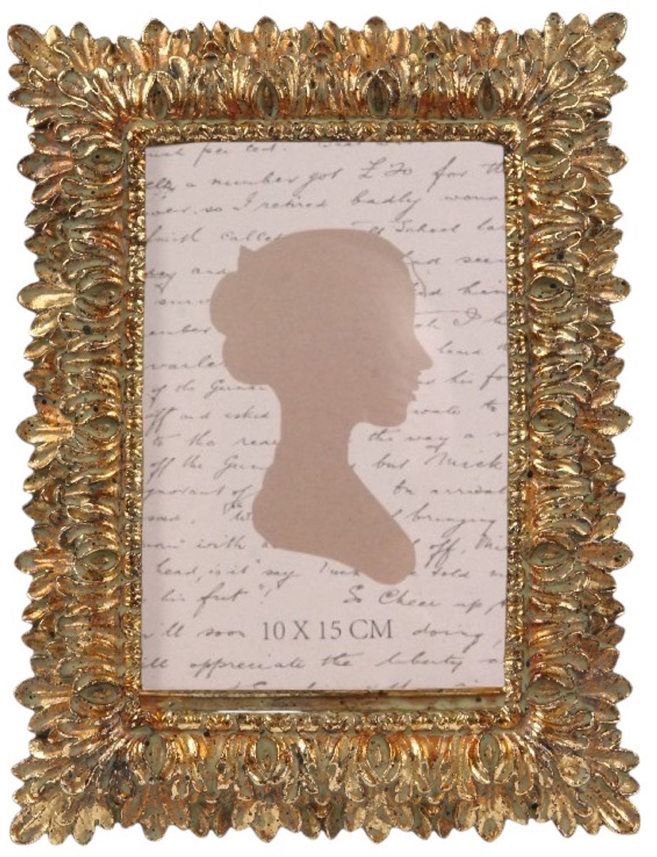 Baroque - Fotolijst - Fotolijst 10x15 cm - Goud - Resin - Staand/Liggend - 21x16x2 - Polyresin