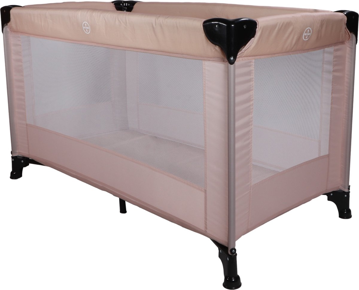 MamaLoes Campingbedje - Roze - 120x60 cm - Inklapbaar Reisbedje - Met Draagtas en Bodemmatrasje