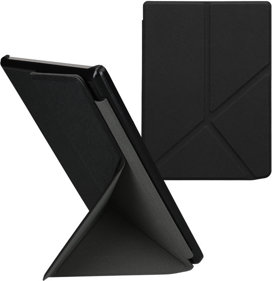 kwmobile e-reader hoesje geschikt voor Pocketbook InkPad 4 / Color 3 / Color 2 / Vivlio InkPad 4 / InkPad Color 3 hoes - Ereader flip case met standaard - E reader cover van kunstleer - In zwart van Merkloos — afbeelding 2
