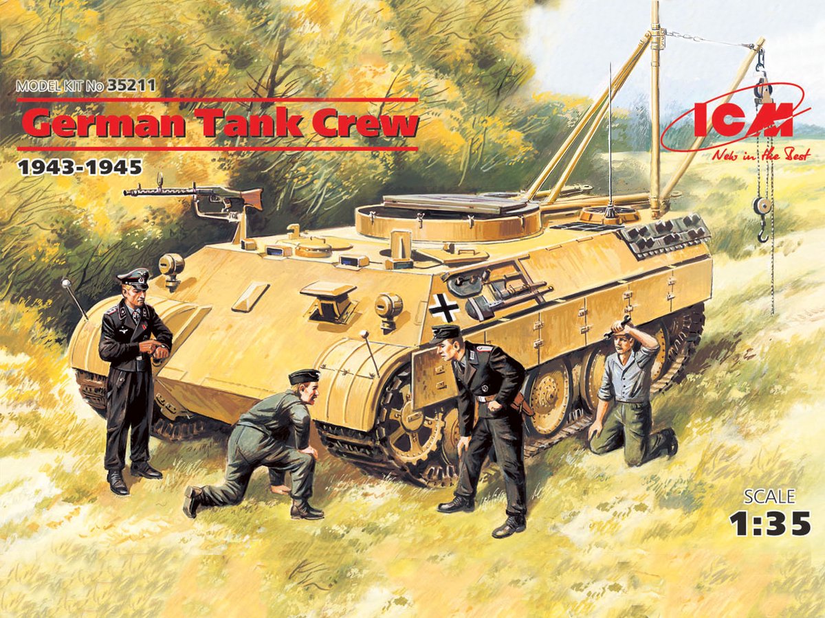 ICM Modelbouwpakket Militaire voertuigen - 35211 German Tank Crew (1943-1945) Plastic - 1:35 - Modelbouw