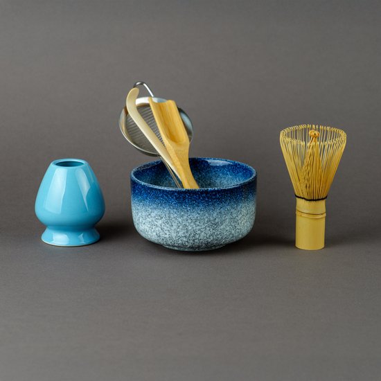 Complete Matcha Set met Keramische Kom, Bamboe Klopper en Theelepel - Ideaal voor de
