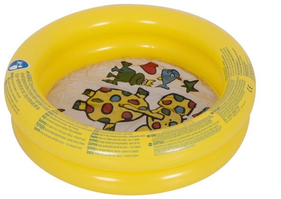 Piscine Opblaasbaar Gerimport - éléphants/grenouilles - jaune - D61 cm - speelgoed de piscine - enfants