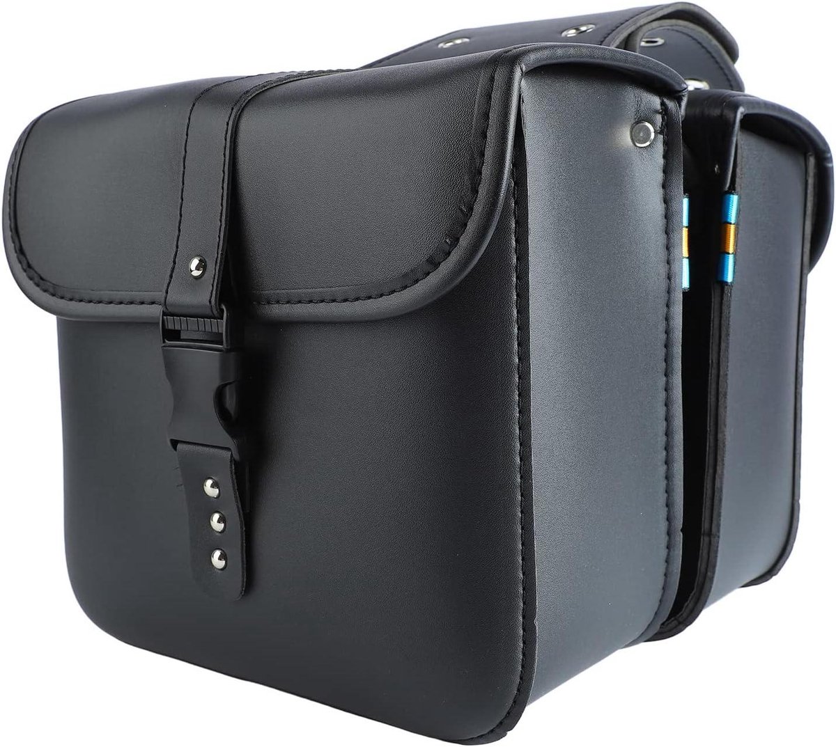 Allecto Plus - Motorfiets Zijtassen Set in Zwart PU Leer - Opbergtassen voor Motorfiets - Inclusief Gereedschapstas - Ruimte voor Accessoires