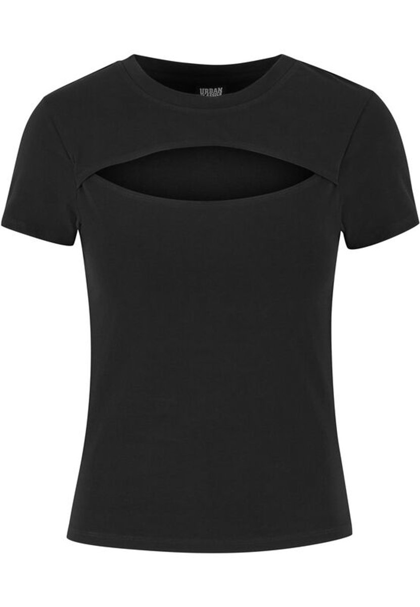 Urban Classics Short Cut-Out Dames T-shirt – XL Zwart