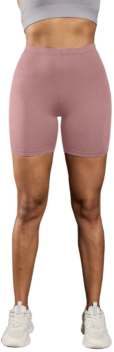 Bovista Biker Short Dames Korte Legging Lange Onderbroek Bikershort Met Pijpjes Roze