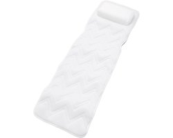 Allecto Plus - Badkussen van Polyester voor Volledige Lichaamsondersteuning - Ademend 5D Gaas - Spa Badmatras - Met 13 Antislip Zuignappen - Geschikt voor Thuis en Hotel - Afmetingen 49.61x16.14in