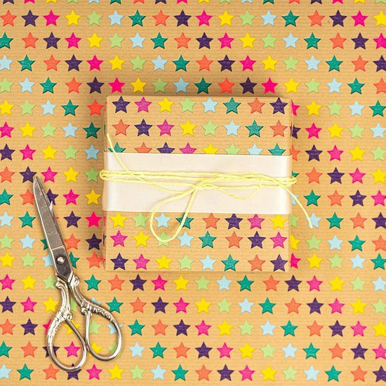 4x rollen inoutfitpapier/cadeaupapier kerst print blauw 2,5 x 0,7 meter 70 grams luxe kwaliteit