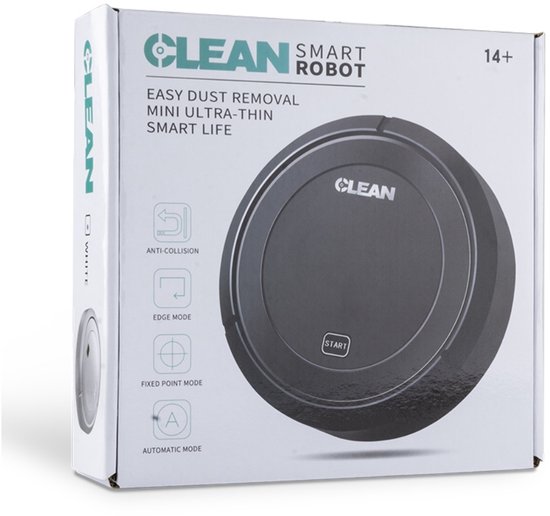 Compacte Robot stofzuiger. Desinfecterend licht. Door zijn compacte formaat past hij overal tussendoor.