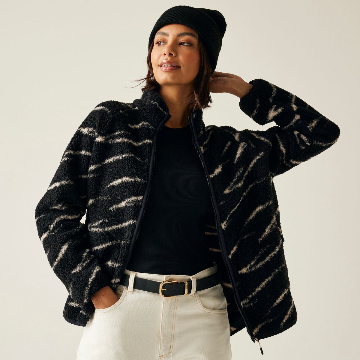 Frankie isolerend teddy fleece vest voor dames Zwart