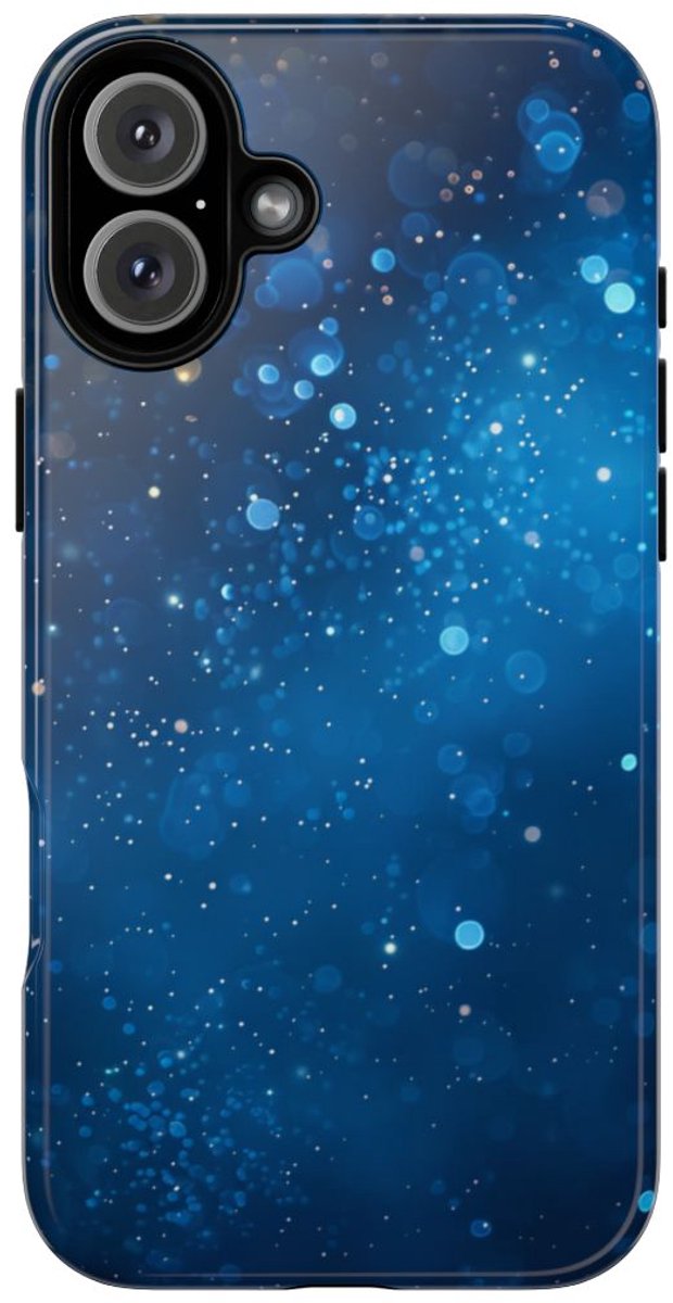 Diepblauwe Sprankelende Lichten – Telefoonhoesje Geschikt voor iPhone 16 Plus