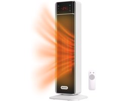 Auronic Elektrische Kachel - 2000W Heater - Keramische Kachel - Tot 30m2 - Roterend - Toren Kachel…