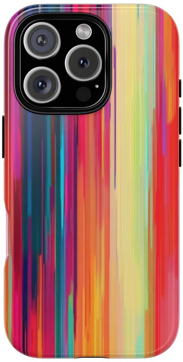 Levendige Verticale Kleurenstrepen Abstract – Telefoonhoesje Geschikt voor iPhone 16 Pro