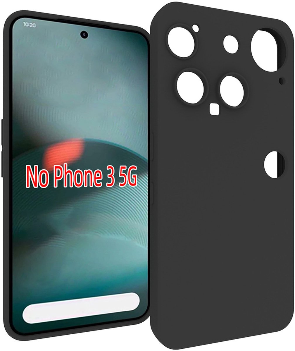 MobyDefend Hoesje - Geschikt voor Nothing Phone (3) - TPU Backcover - Mat Zwart
