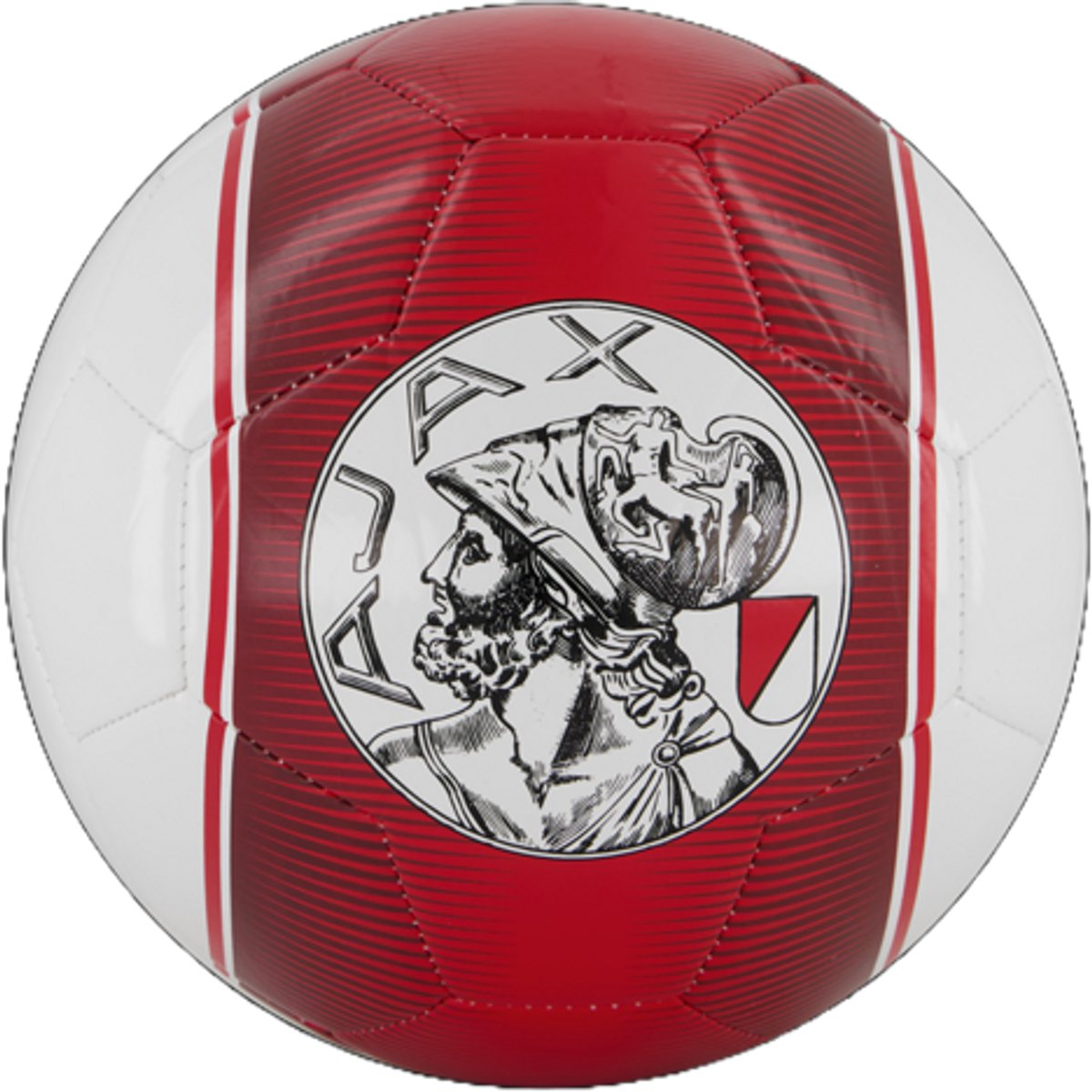 Ajax-minibal wit/rood/wit