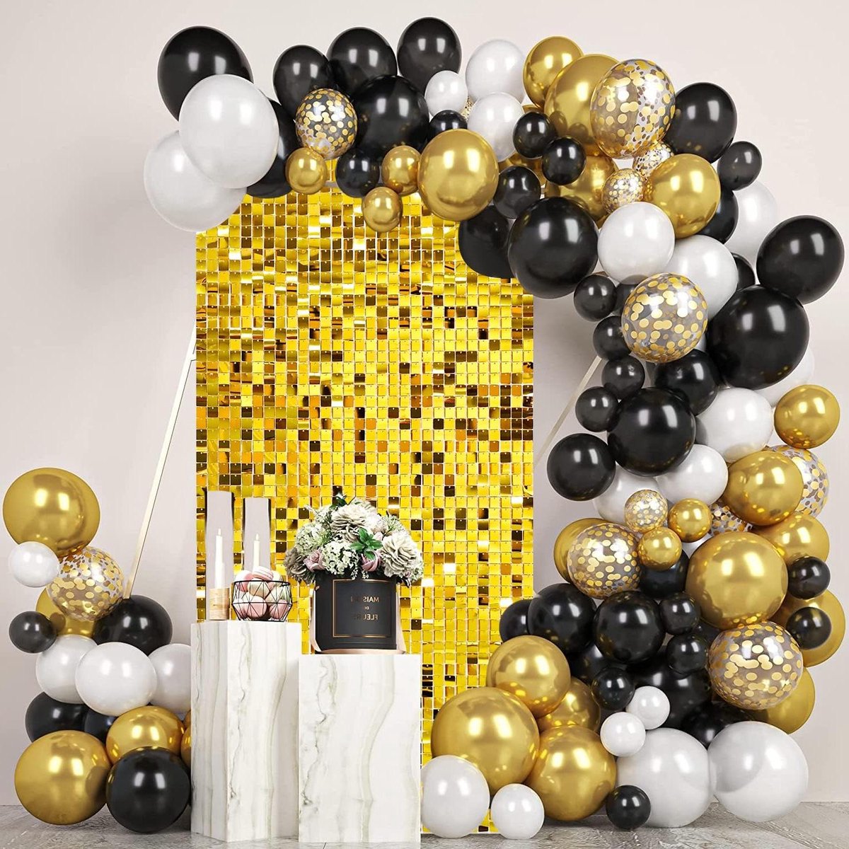 12 stuks Gouden Shimmer Muur Achtergrond - Decoratie Feest Glans