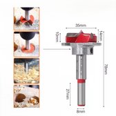 Houtcilinderboorset 35 mm - Set voor het markeren en boren van
