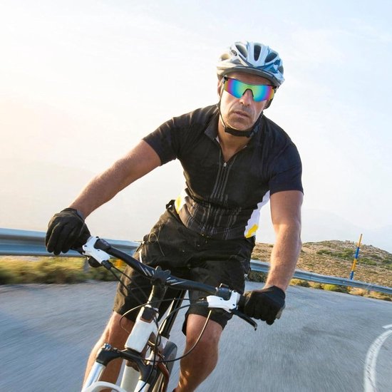Fietsbril hardloopzonnebril UV400-bescherming - voor heren en dames - sportzonnebril - skibril outdoor rijden - vissen hardlopen fietsen motorbril van Merkloos — afbeelding 5