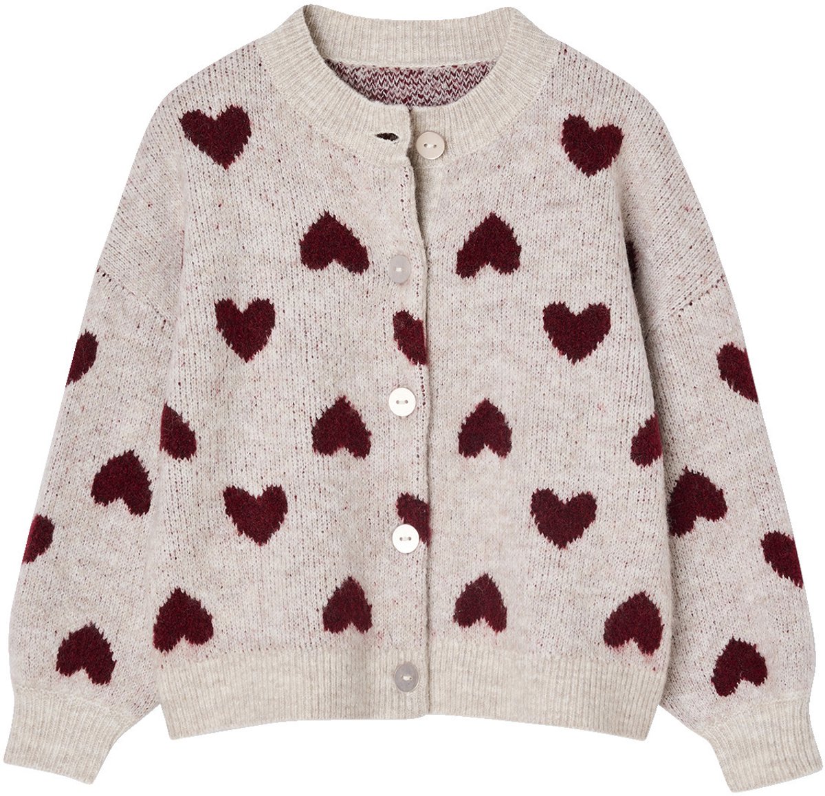 Vertbaudet Jacquard vest met hartjes meisjes