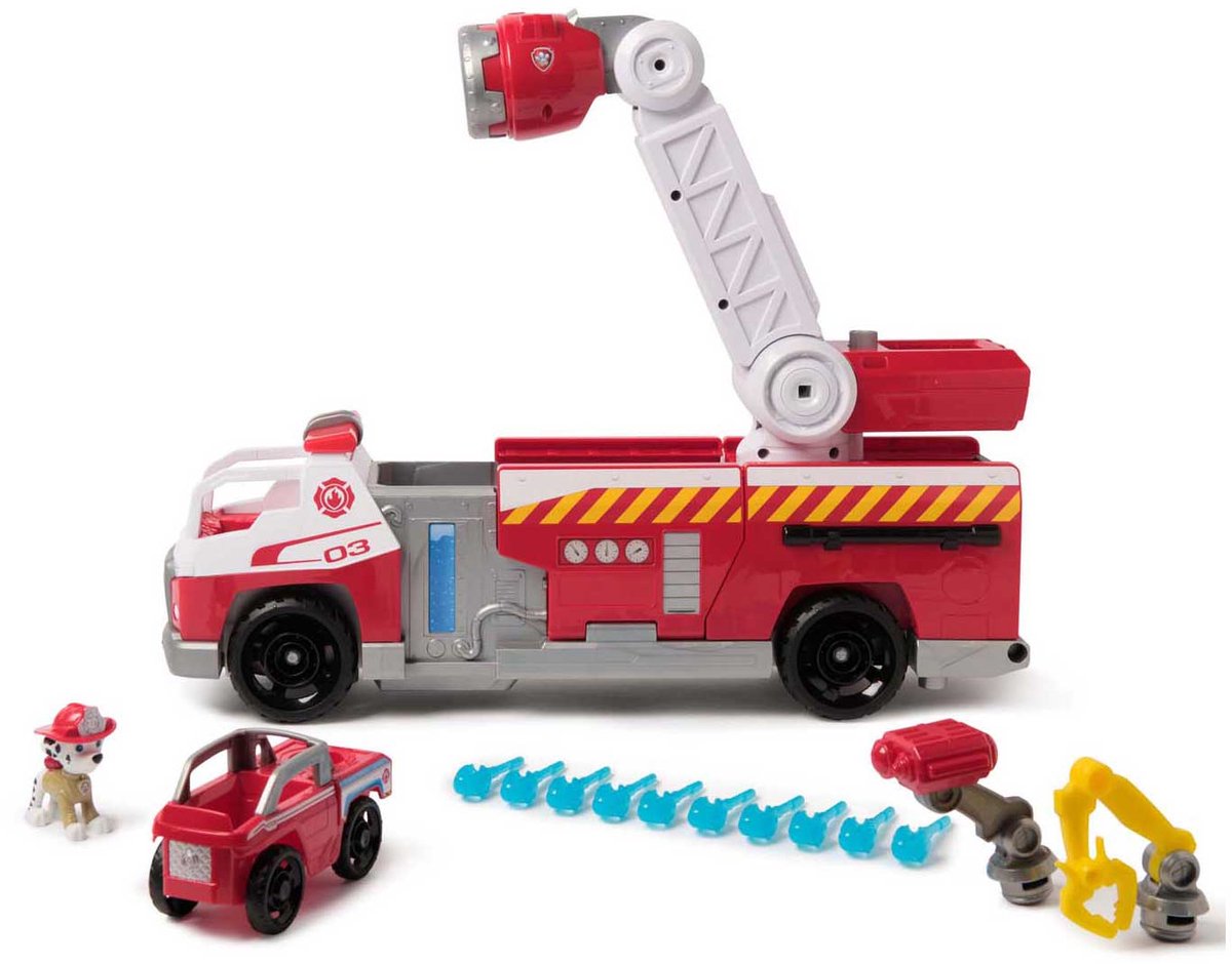 PAW Patrol - Brandweerredding - Marshall's Brandweerwagen met Marshall-figuur, licht, lanceerder en geluidseffecten — afbeelding 19