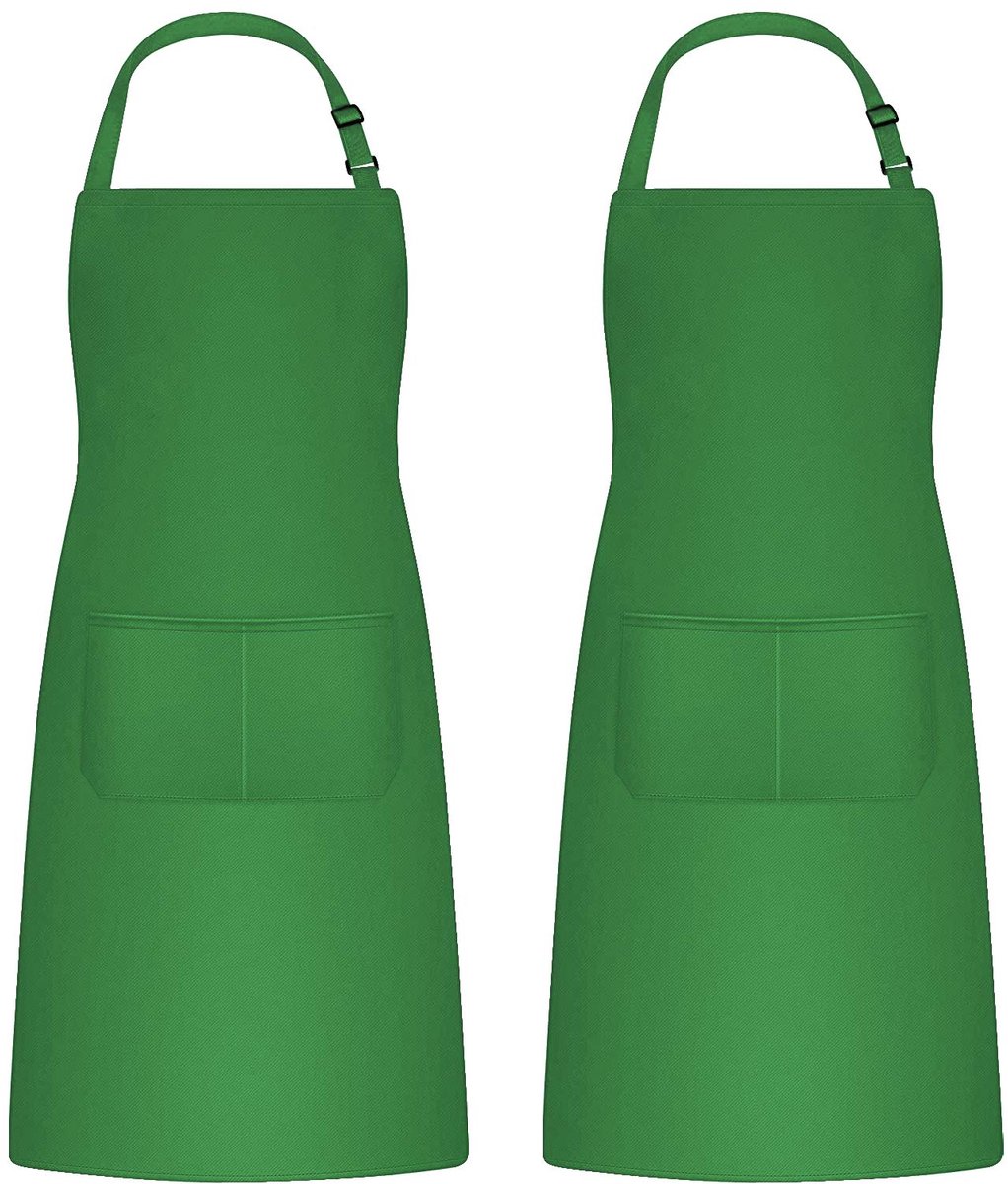 Catime 2-pack kookschorten voor mannen en vrouwen, bakschort met 2 zakken voor de keuken, schilderschort, volwassen slabschorten, verstelbaar voor tuinieren