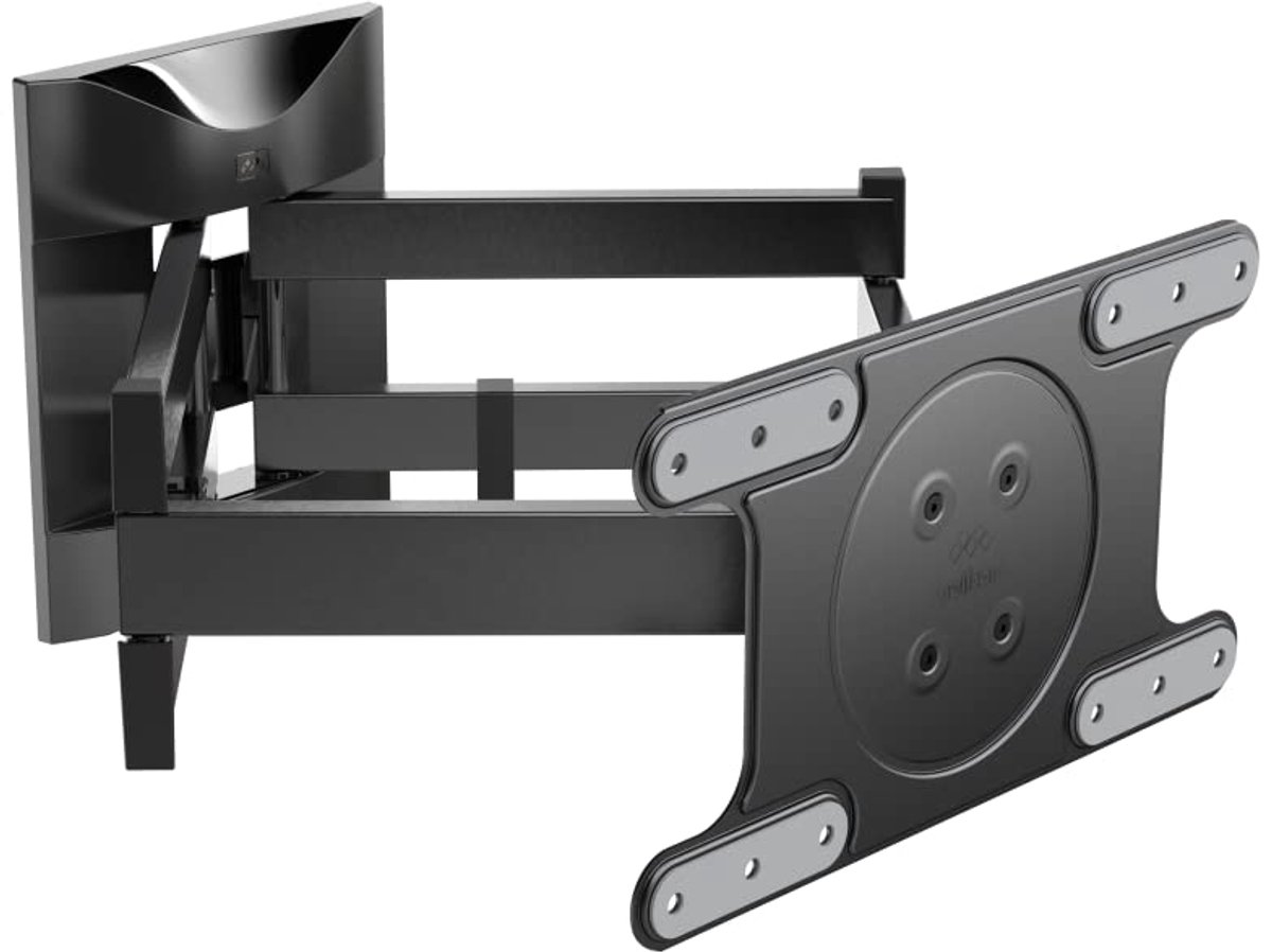 Meliconi SPACE SYSTEM DUALMOTION OLED TV-muurbeugel met dubbele arm en dubbele rotatie, OLED TV-beugel voor tv's van 40" tot 82", VESA-bevestiging 200-300-400x200, draagvermogen: 55 kg, zwart