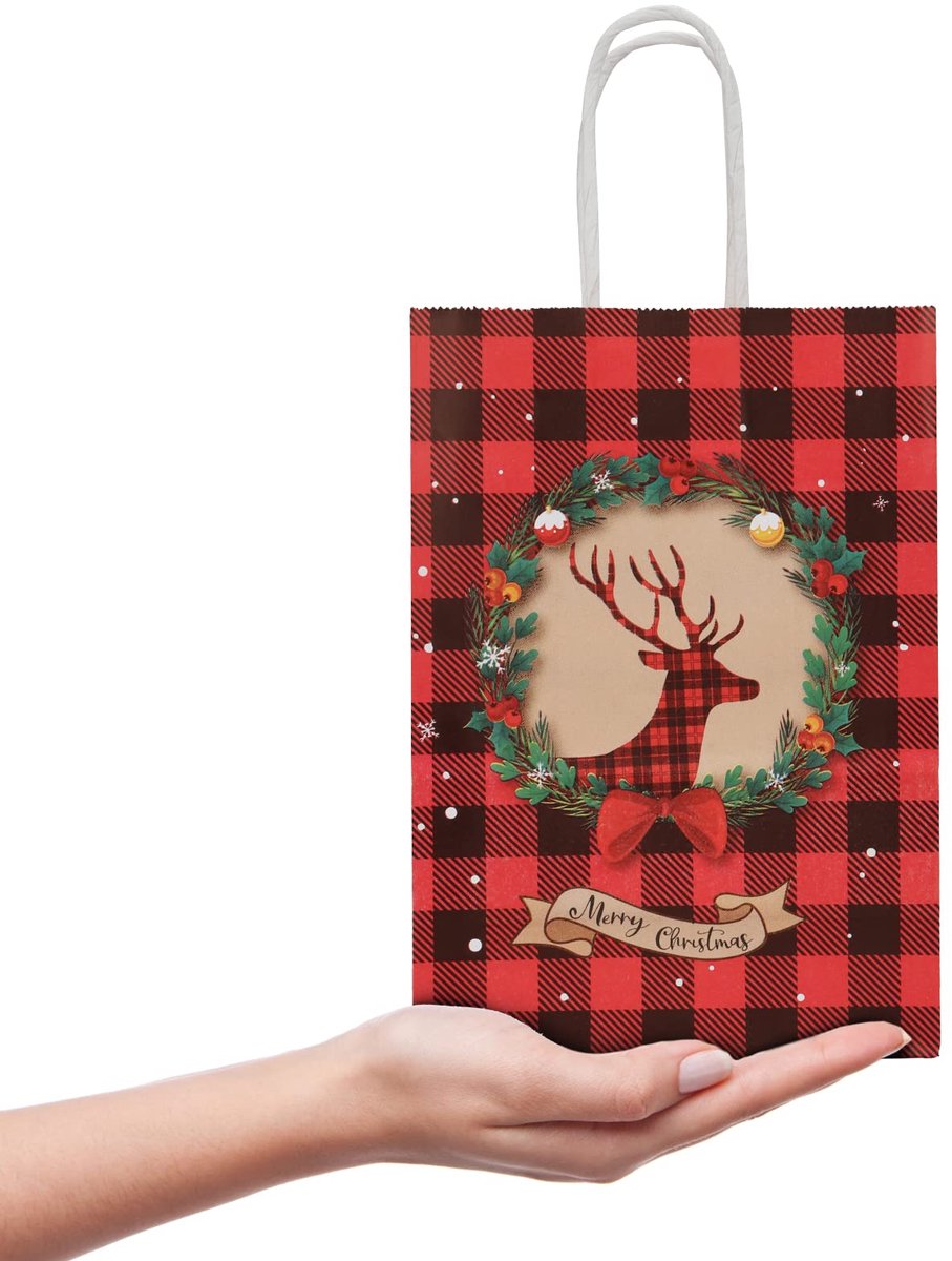 Ibenzoa® Cadeauzakjes voor Kerstmis met 12 Unieke Ontwerpen voor Geschenken en Feestbenodigdheden