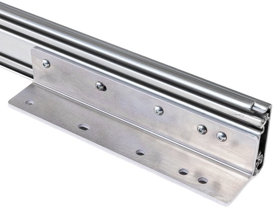 Set de glissières de tiroir + supports de tiroir 30 cm 12" entièrement extensibles et capacité de charge de 250 kg 2 pièces. glissières de tiroir de camping-car robustes 300 mm 12 pouces support de tiroir en aluminium à angle droit