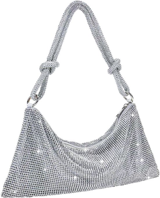 Kristallen Handtassen Strass Avond Koppelingen Dames Diner Tassen Bling Dames Portemonnees Voor Bruiloft Bruids Prom Banket Party, Goud/2, Zwerver