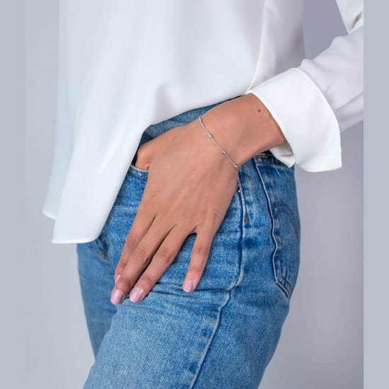 Bracelet fantaisie argent ZINZI ovale 16,5-20cm ZIA1655