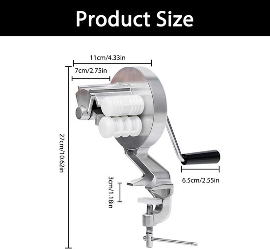 Cavatelli Machine - Aluminium Legering Verse Pasta Machine - Macaroni Machine voor Handmatige Pasta Machine - Handcrank - Draagbare Pasta Machine - Pasta Machine — afbeelding 3