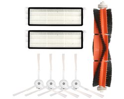 Geschikt voor de stofzuigeraccessoireset is geschikt voor de Xiaomi Roborock S50, S51, S55, S5, Xiaowa, Mi, Mijia E25 en C10 robotstofzuigers en bevat een set vervangende onderdelen voor de hoofdborstel, HEPA-filter en zijborstel.