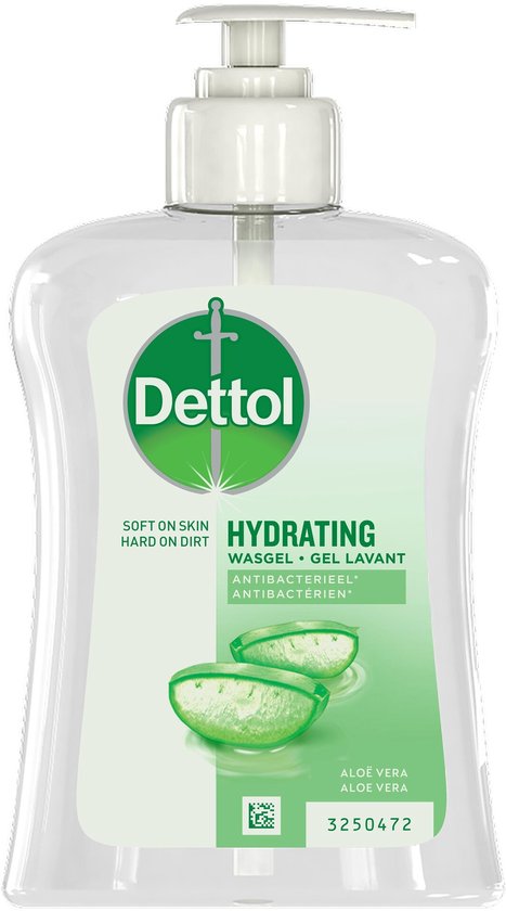 Dettol Hydrating wasgel met pompdispenser, met aloë vera.
