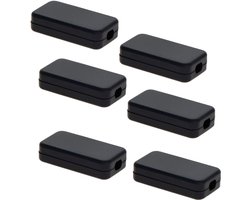 6 stuks kunststof projectdoos, 10 x 20 x 11 mm mini-aansluitdoos, stofdichte behuizing voor elektronisch, stroom, instrumentenproject (zwart)