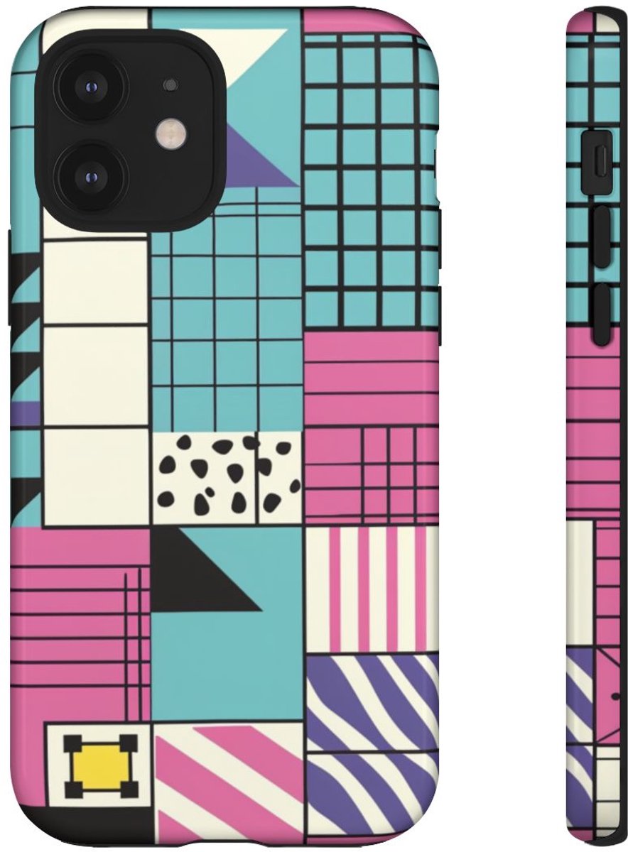 Geometrisch Kleurvlakpatroon – Telefoonhoesje Geschikt voor iPhone 12