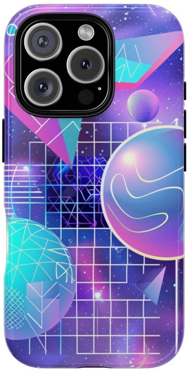 Abstract Geometrisch Ruimteontwerp – Telefoonhoesje Geschikt voor iPhone 16 Pro