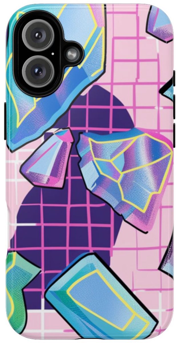 Kleurrijk Kristalpatroon – Telefoonhoesje Geschikt voor iPhone 16 Plus